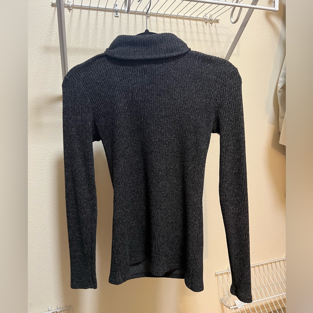 Dark grey turtleneck